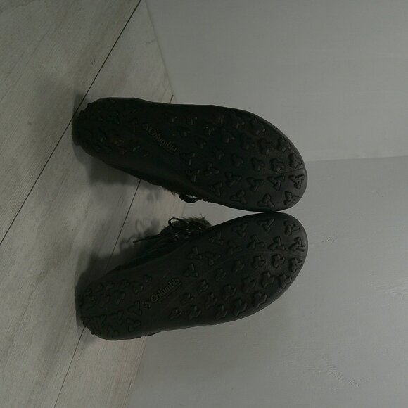 Columbia Minx Black Quilted Faux Fur Top Lined Waterproof Snow Winter Boot SZ 12 - Picture 9 of 11